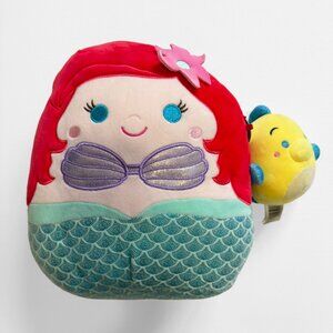Squishmallows Original Disney 10-Inch Ariel 4-Inch Flounder 2 Plush